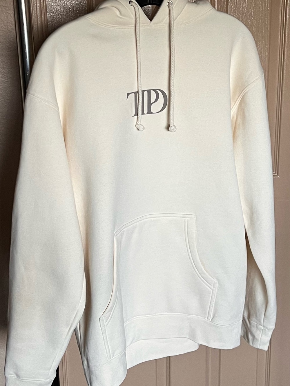Taylor Swift TTPD Cream Logo Pullover Hoodie